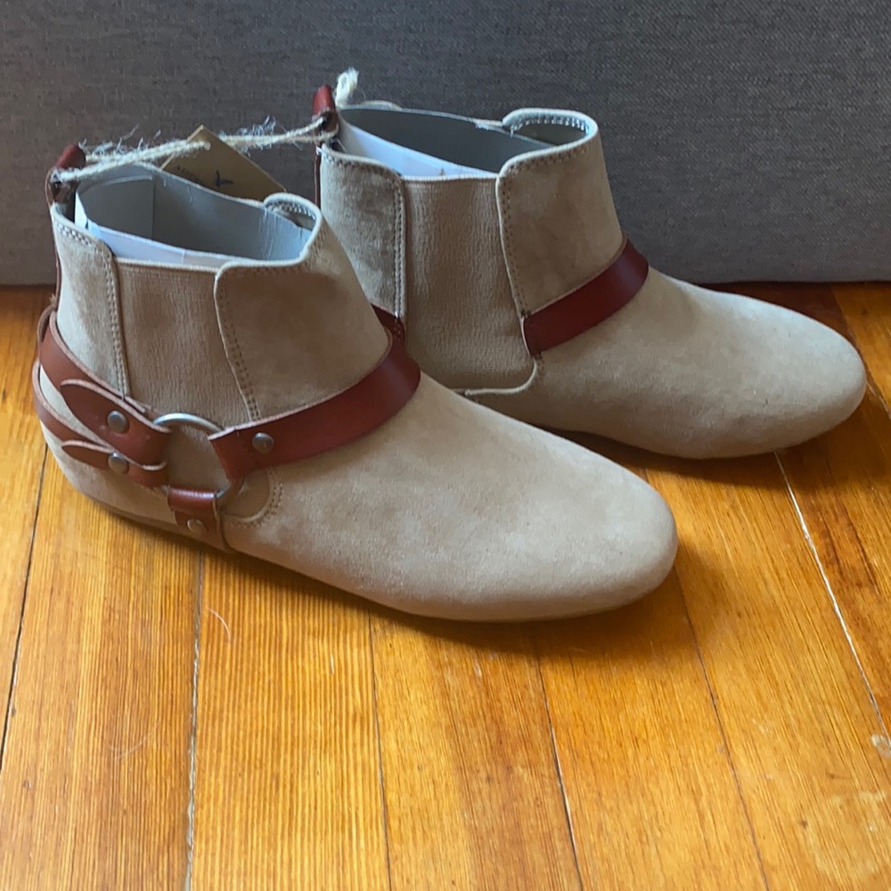 Tan ankle booties